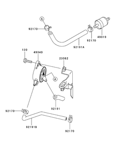 Fh541v-Bs31 Fuel Tank And Fuel Valve Diagram and Parts List for H1748 55AI4HPS750-WAM Cub Cadet Lawn Mower